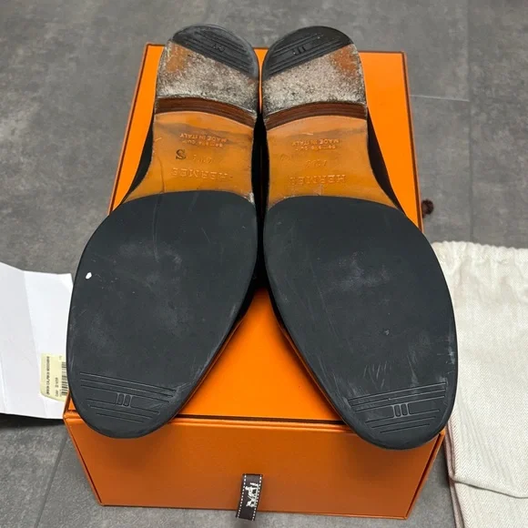 Authentic Hermes Orson Perforated Dress Loafers - Used Authentic Hermes Orson Perforated Dress Loafers - Used  main image 2